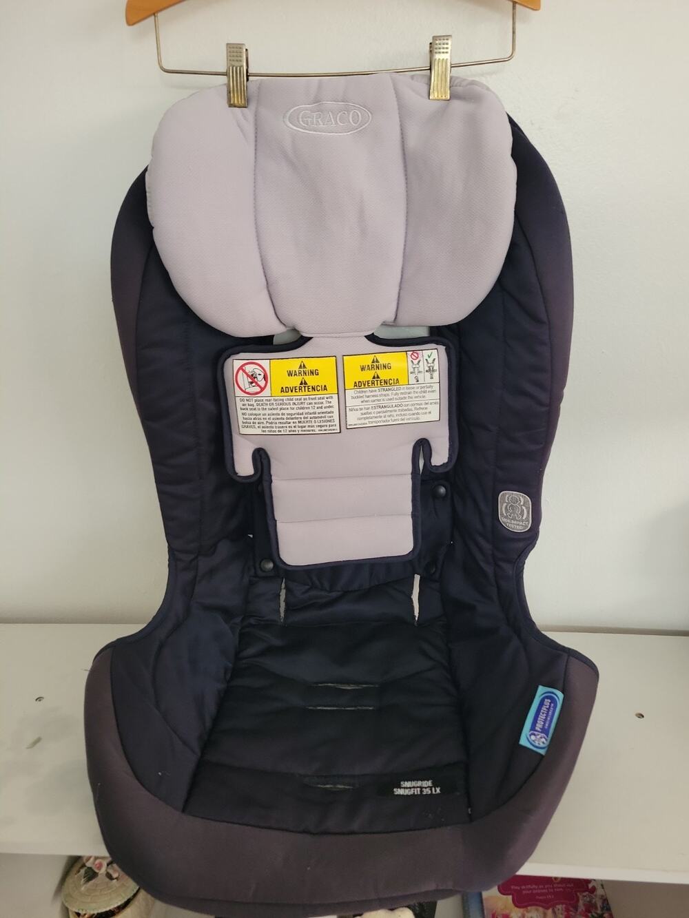 Graco Snugride Snugfit 35 LX Click Connect Fabric Seat Cover Cushion Pad Black